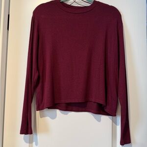 Mudd Women's Deep Burgundy Long Sleeve Top